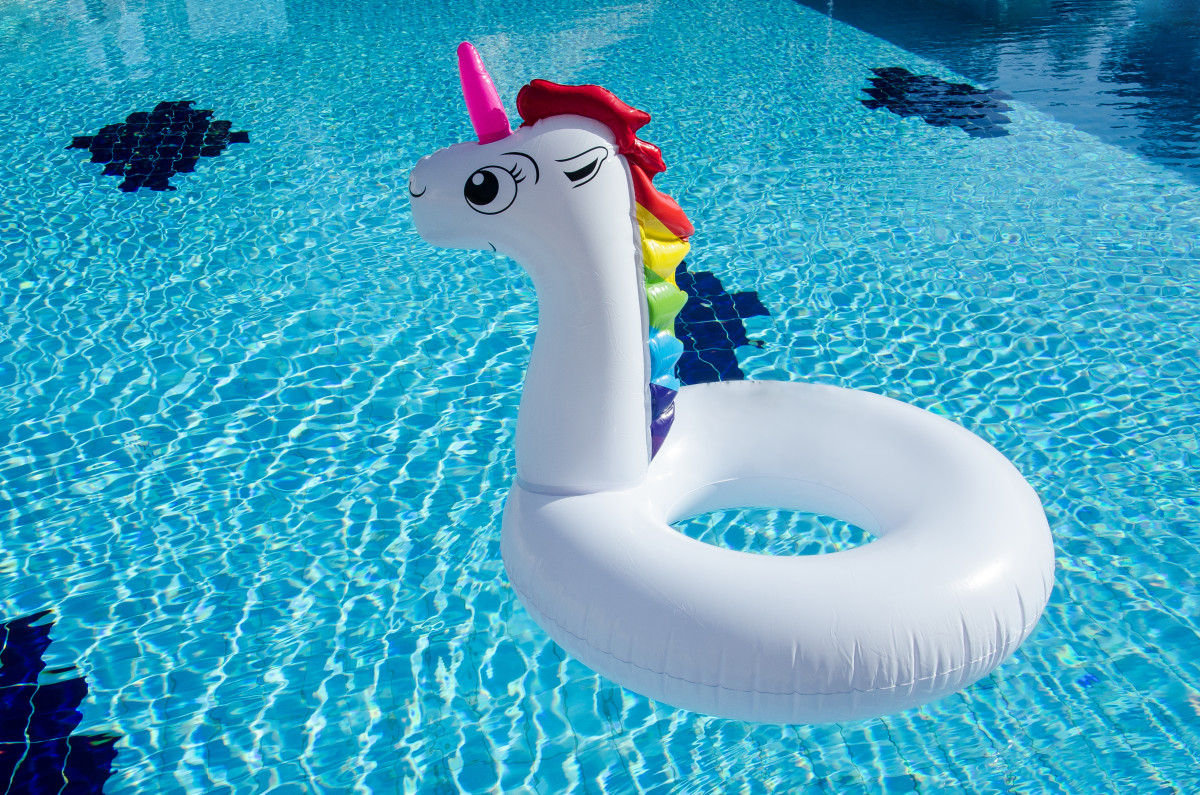 Unicorn floating on the high seas of Bliss Cruise