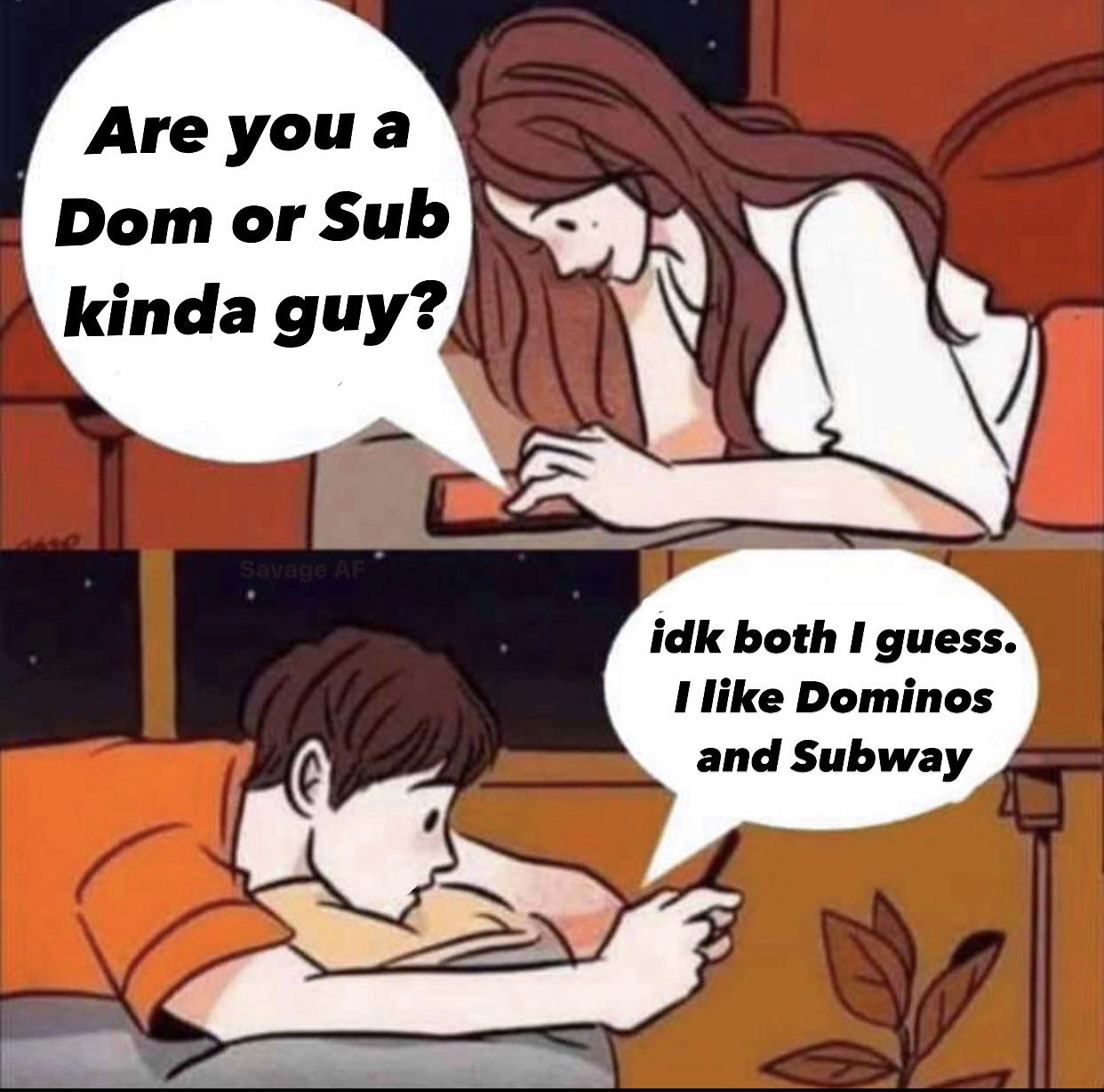 Dom sub funny meme