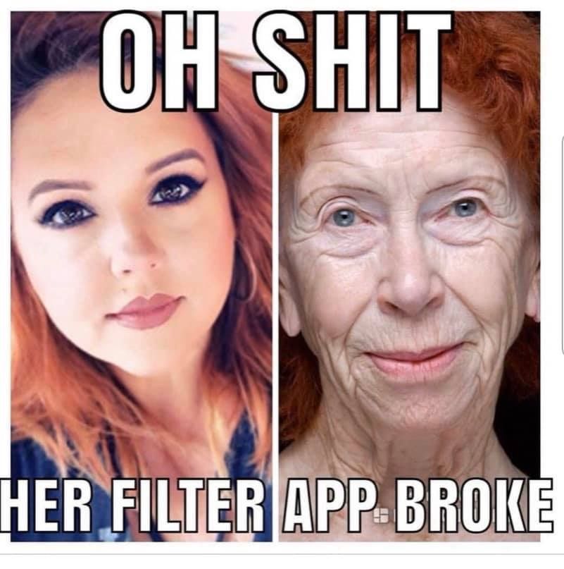 Funny filter app meme